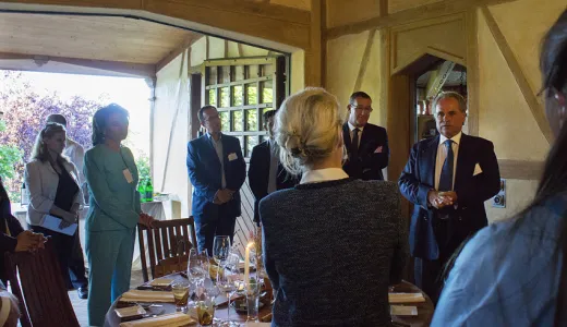 John Sutin welcoming his guests