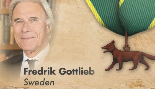 Sweden’s Fredrik Gottlieb receives Bronze Wolf Award
