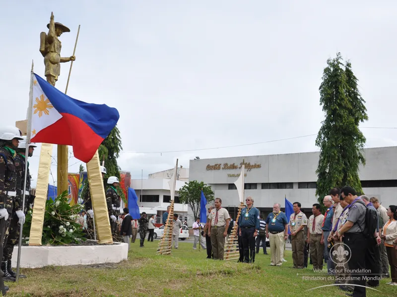 Solemn moment at the City's central monument