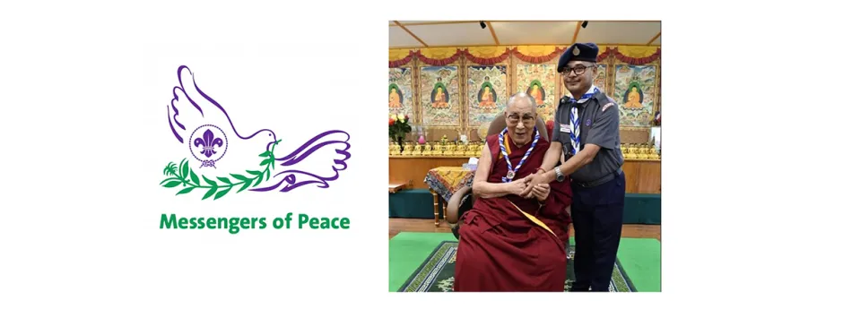 Scout highlights Messengers of Peace work to the Dalai Lama