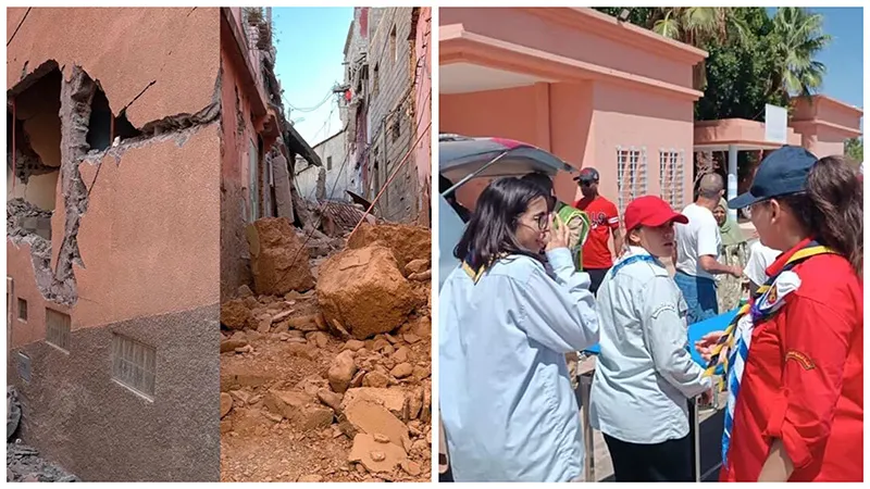 Emergency response: Scout aid for Morocco and Libya