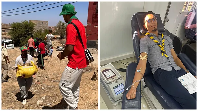 Emergency response: Scout aid for Morocco and Libya