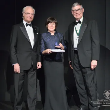 Mrs Anne Leece (AU) presented to His Majesty as a new BP Fellow