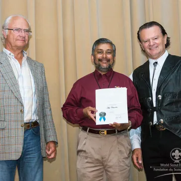 Mr Ajey Chandra (US) presented to His Majesty as a new BP Fellow