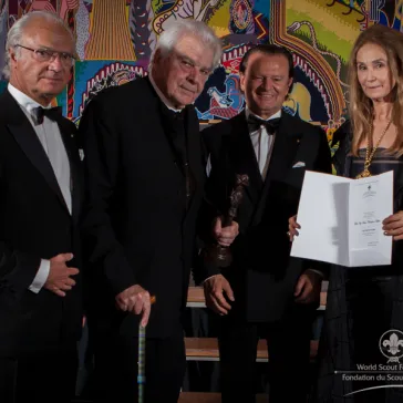 Mr & Mrs Hans-Christian Habermann (RO) presented to His Majesty as Chairman Circle Member