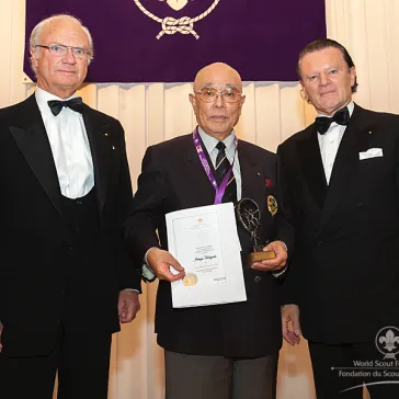 Mr Jakuyu Hanyuda (JP) presented to His Majesty as Benefactor Circle Member