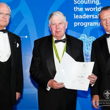 Mr David Jefferson (AU) presented to His Majesty as a new BP Fellow