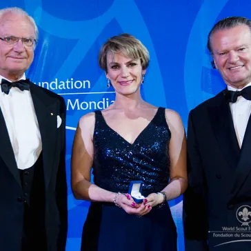 Mrs Maria Paz Laban (MX) presented to His Majesty as a new BP Fellow