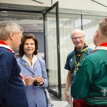 Their Majesties with Anders Hasselager and Ole Bo Andersen