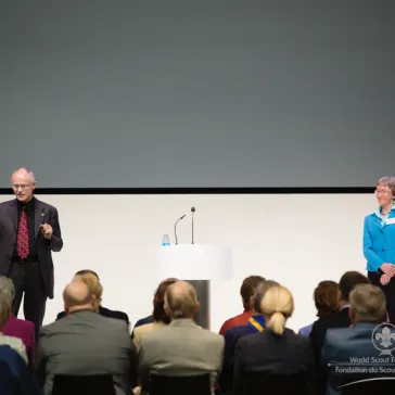 Vibeke Riemer and Lars Kolind - organisers of the Leadership Seminar