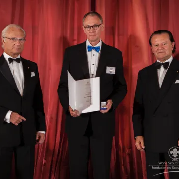 Mr Soren Lundsberg (DK) presented to His Majesty as a new BP Fellow