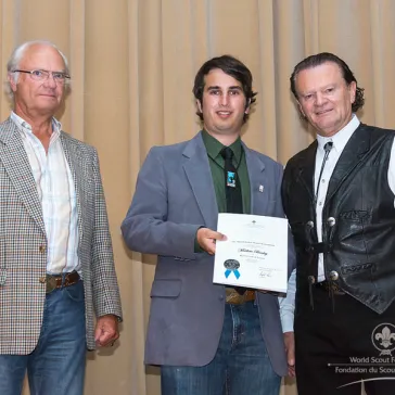 Mr Matthew Bursley (US) presented to His Majesty as a new BP Fellow