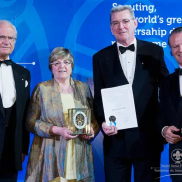 Mr & Mrs Rippon (UK) presented to His Majesty as International Circle members