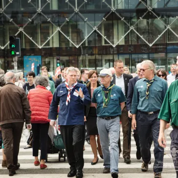 Moving to the Scout Out activity with participants discovering Copenhagen in patrols