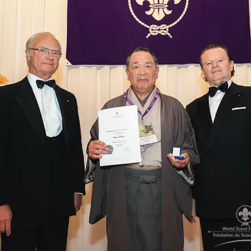 Mr Osamu Tonami (JP) presented to His Majesty as a new BP Fellow