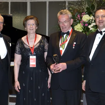 Mr & Mrs Oscroft (UK) presented to His Majesty as new Benefactor Circle members